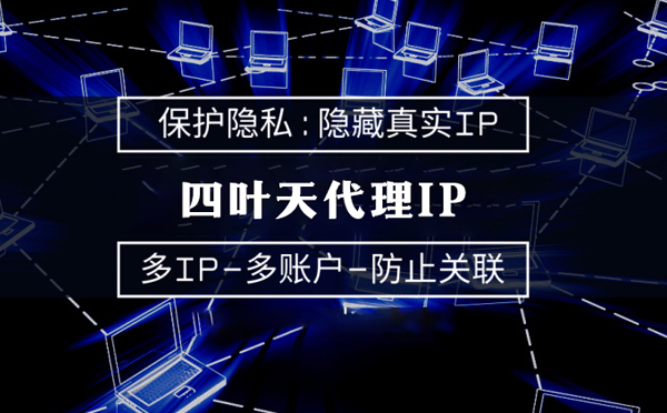 【连云港代理IP】代理服务器的类型有哪些？四叶天代理IP怎么样